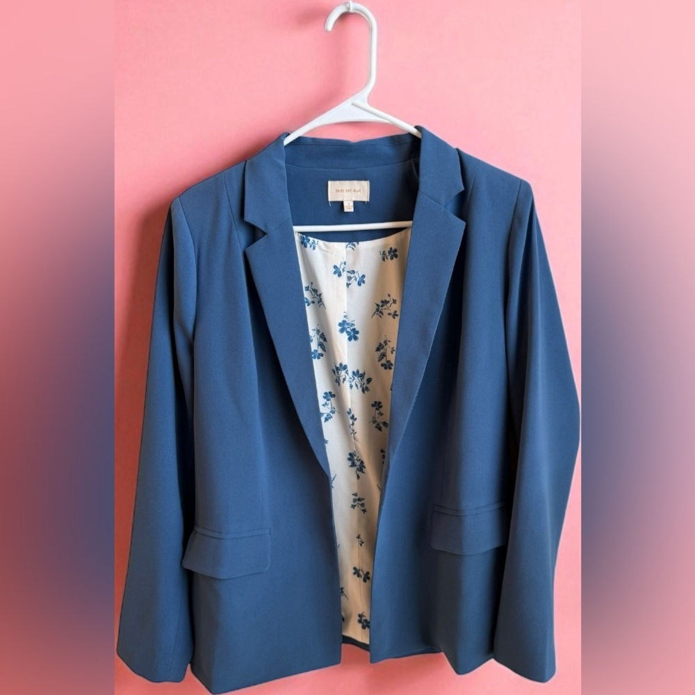 Skies Are Blue Navy Blazer Professional Tailored